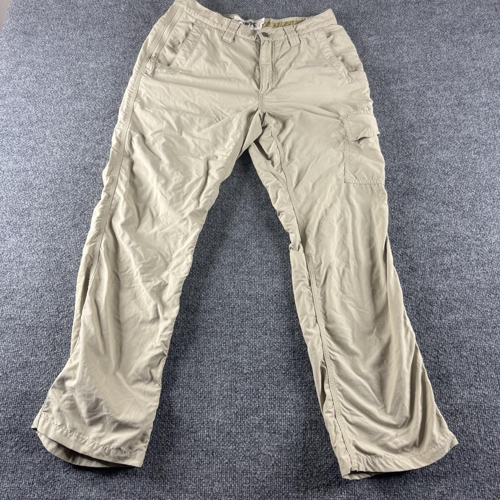 Mountain Khakis Pants Mens 32x30 Beige Nylon Cargo Ankle Zip Hiking Outdoor